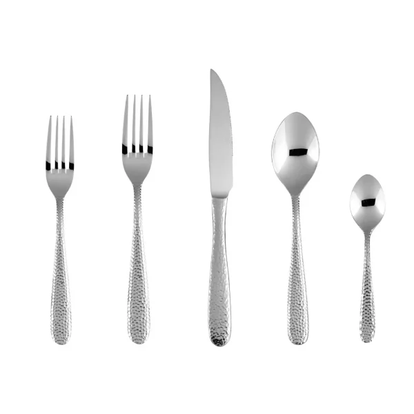 Tableware Solutions 20pc Apollo Flatware Set with Steak Knife: 18/0 Stainless Steel, Dishwasher-Safe, Service for 4