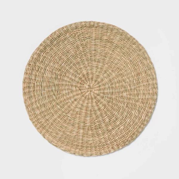 15" Round Woven Seagrass Charger Natural